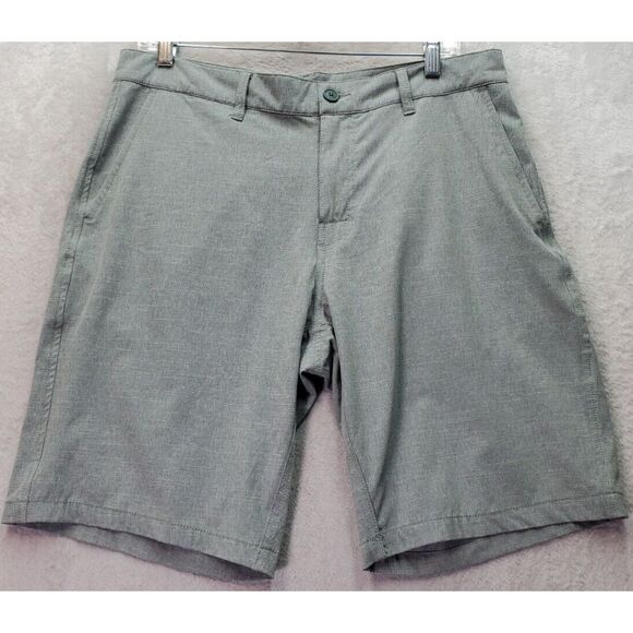 RVCA Board Shorts Men's Size 33 Gray Polyester Pockets High Rise Flat Front Logo - Picture 1 of 9